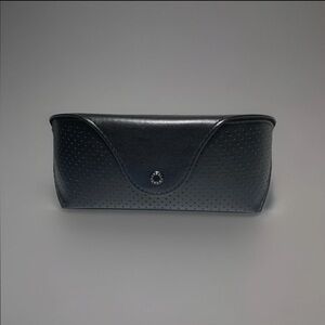 NEW RALPH LAUREN BLACK BUTTON AUTHENTIC EYEGLASSES SUNGLASSES CASE With Cloth